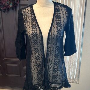 Black Lightweight Boho Witchy Lace Cover